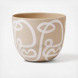 Medium Cara Planter with Saucer