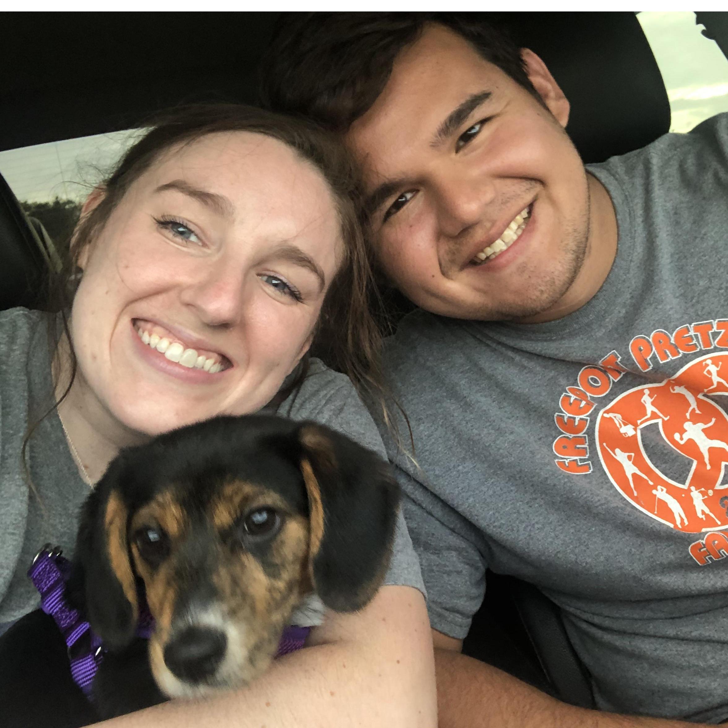 The day we adopted our puppy, Moira