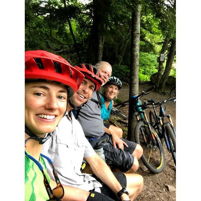 Biking in MI, July 2018, with Ben's parents. Dad, Eric and Stepmom Lynn.