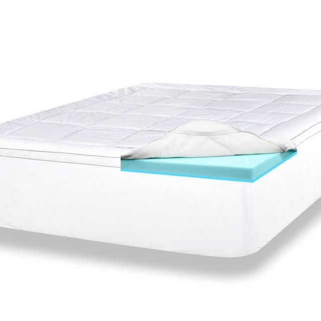 ViscoSoft 4 Inch Pillow Top Gel Memory Foam Mattress Topper | King Bed Topper | CertiPUR-US Made in USA | Luxury Dual Layer with Quilted, Down-Alternative Cover