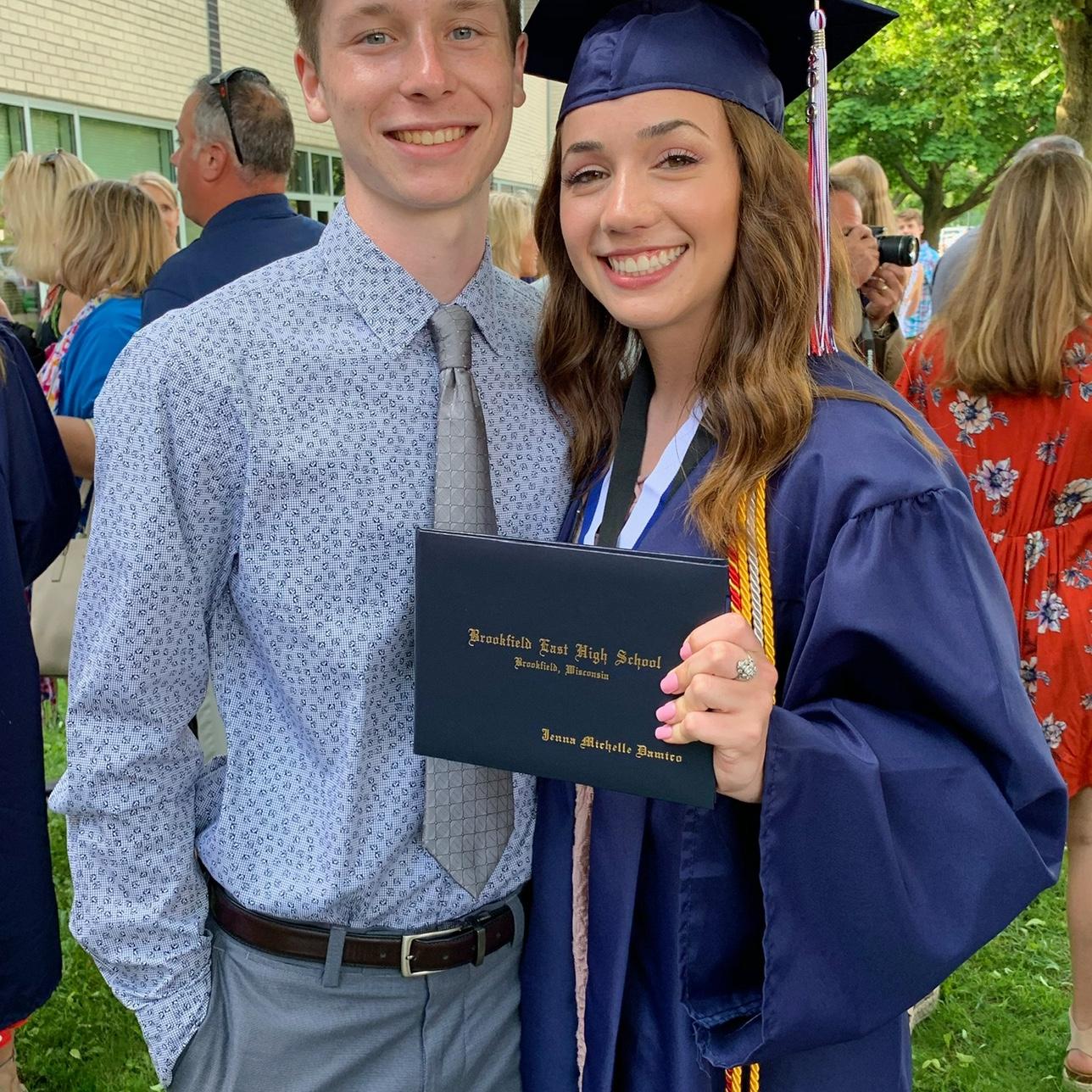 Jenna's high school graduation in 2019
