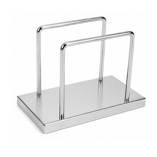 Home Collection Freestanding Modern Metal Napkin Holder for Table Chrome