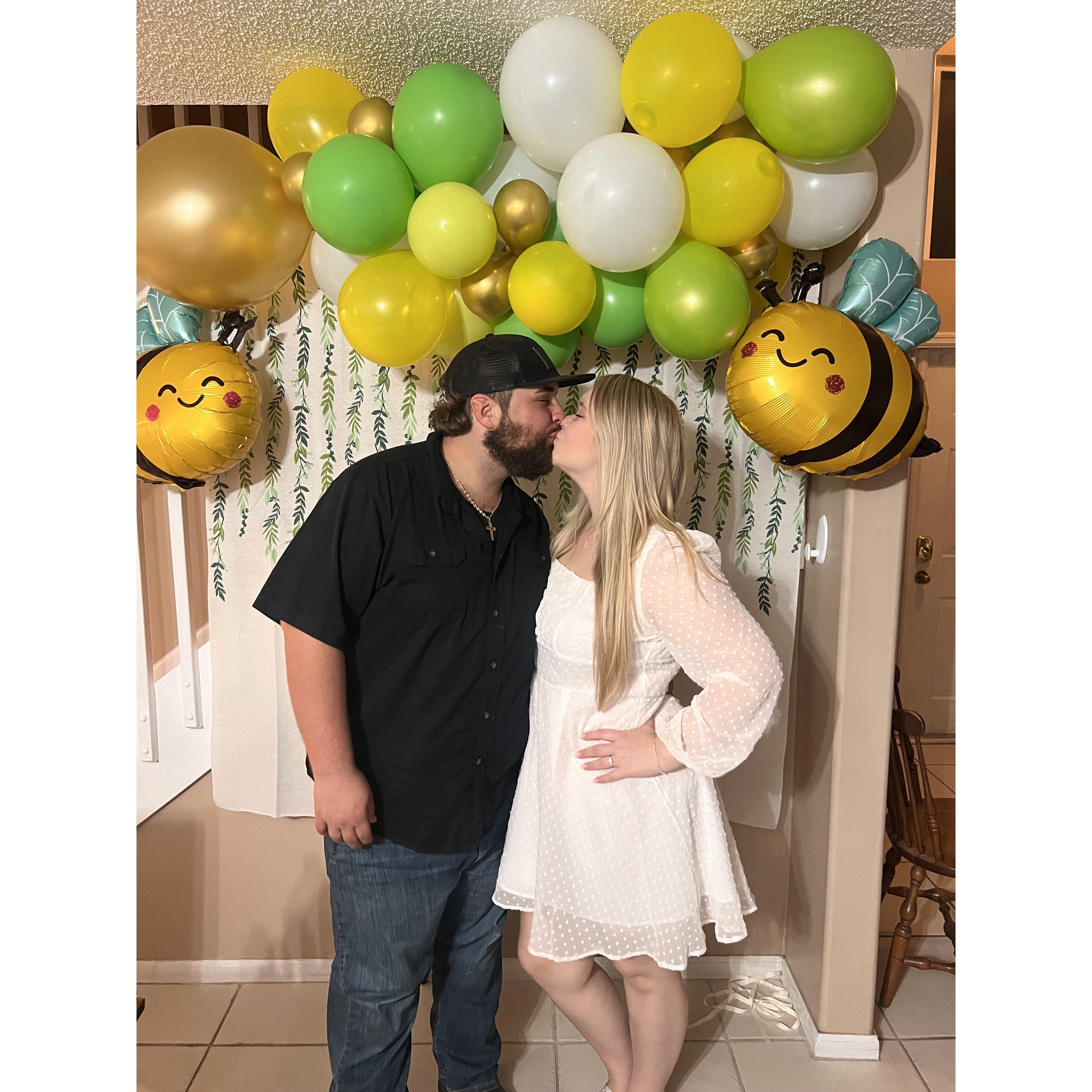 Our engagement party with family