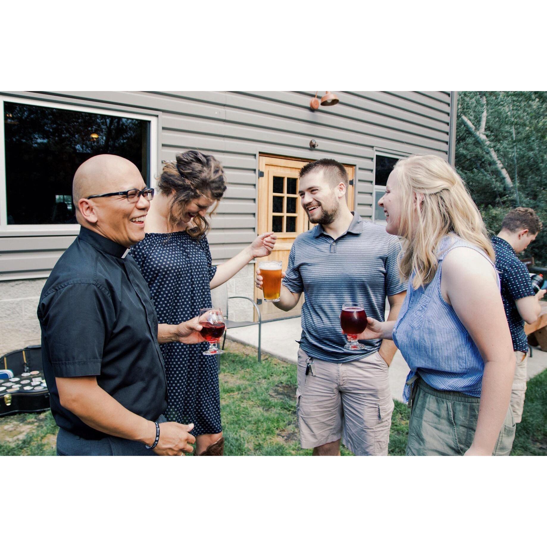 Having a laugh at a Firepit Ministry event (2018)