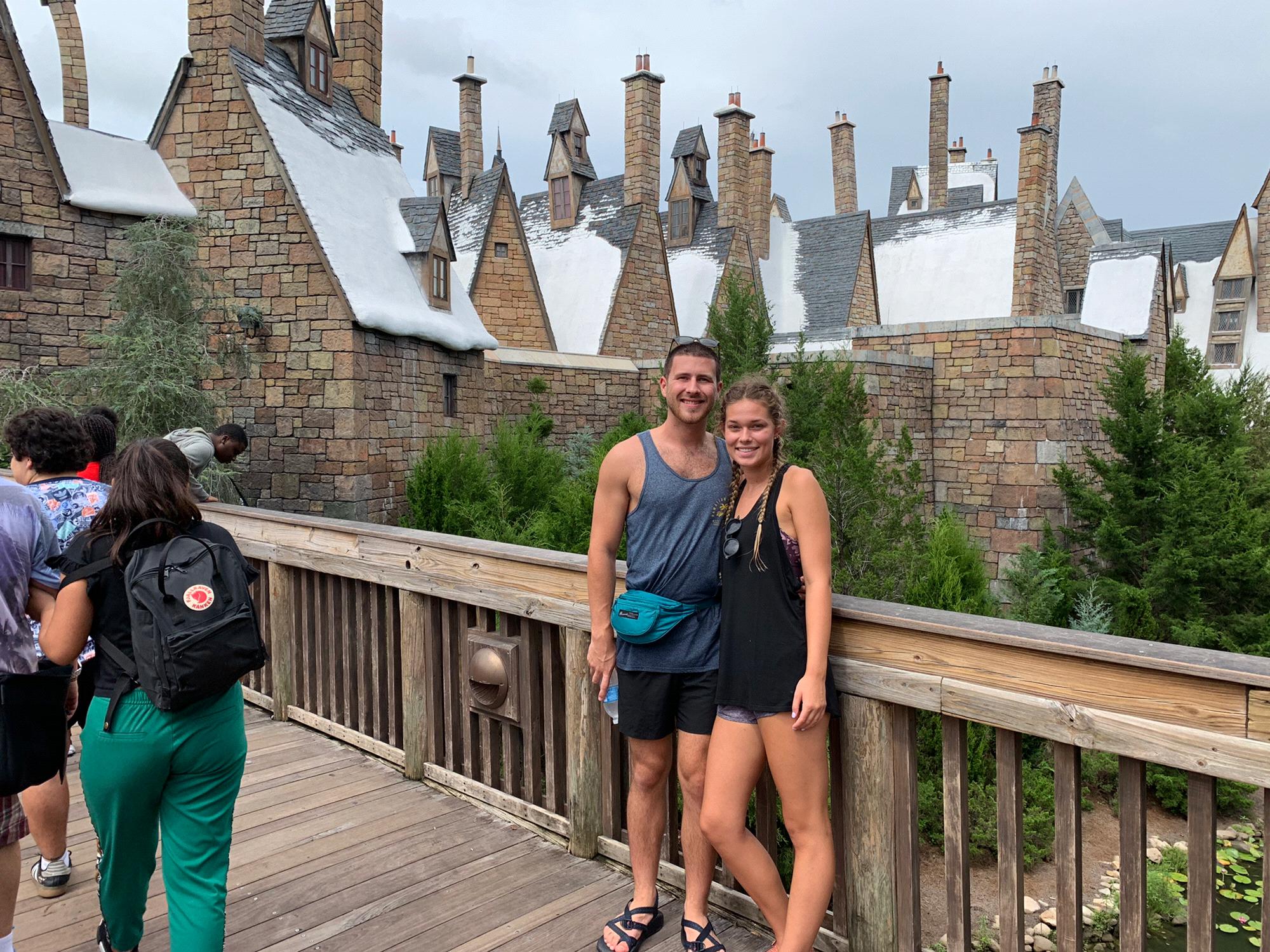Harry Potter world during our crazy/stupid day trip to Orlando.