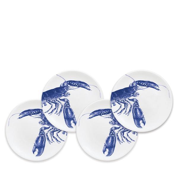 Blue Lobster Canapé Plates- Boxed Set/4