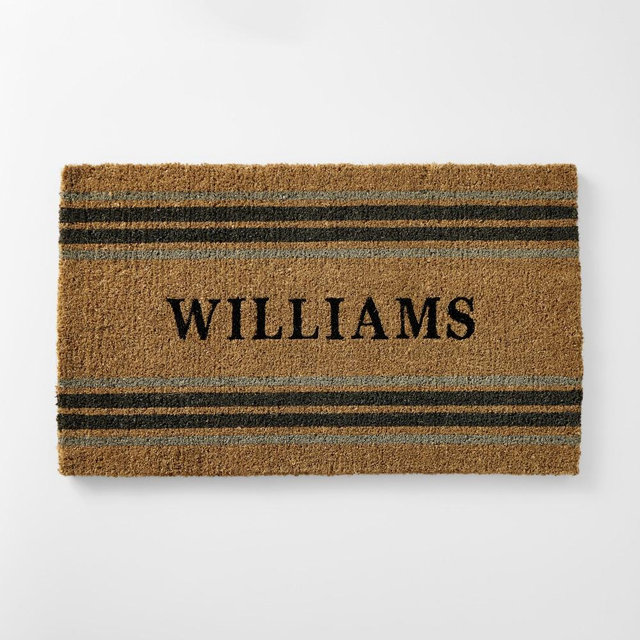 Hold Everything Multi Stripe Doormat, Personalized