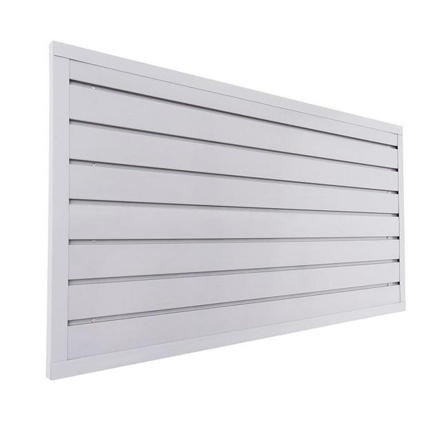 Slatwall Panel Garage Slat Wall Storage Systems, PVC Slat Wall Paneling Garage Tool Organizer Wall Mount, Grey 4’x2’ Slatwall Panels Garage Wall Organizer, Garage Storage & Organization Products
