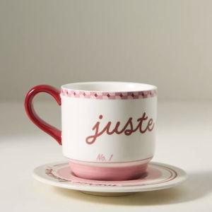Café Violette Handpainted Stoneware Espresso Cup & Saucer