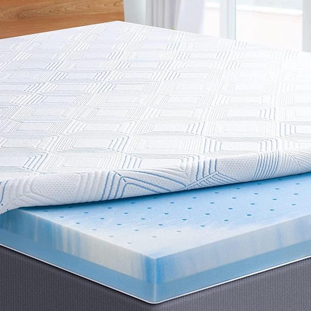 BedStory Mattress Topper King 3 Inch Memory Foam Hug & Support, Cooling Gel Ventilated Cozy Bed Topper with Removable Cover, 76'' x 80'' Mattress Topper Relieving Pressure for Back Pain
