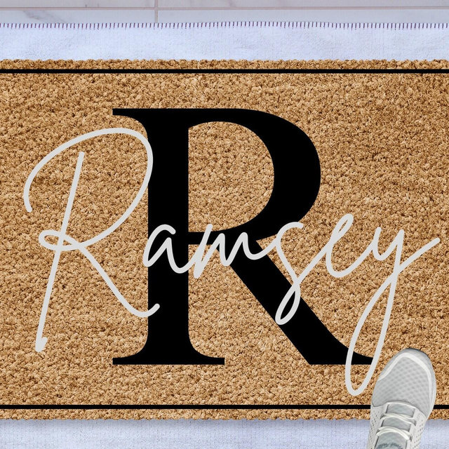 Personalized Doormat, Custom Name Coir Doormat, Personalized Welcome Mat, Customizable Entryway Rug, Personalized Family Doormat, Monogram