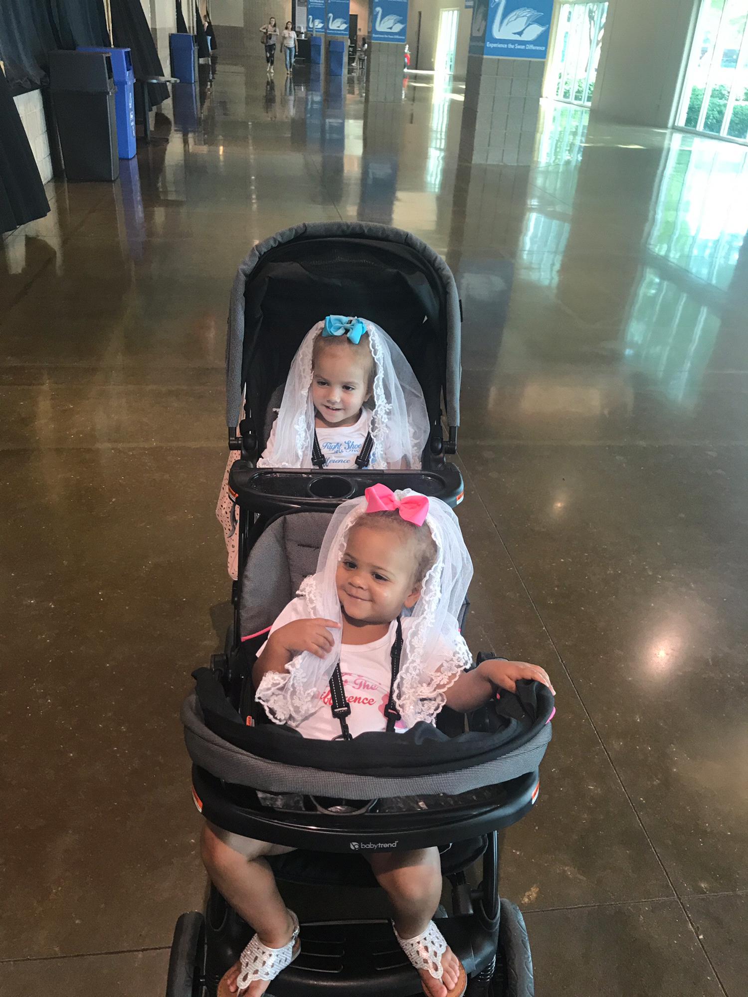 Mommy's mini brides at a bridal show
