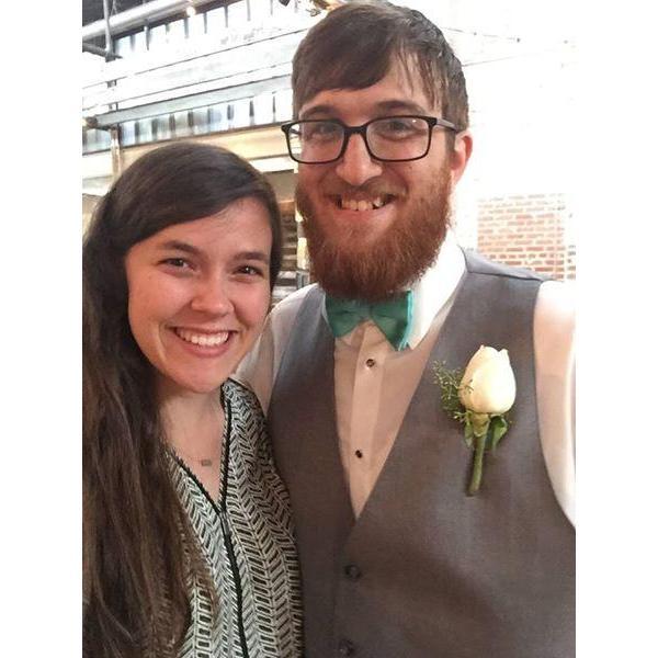 A rare gem of a picture where we're both smiling.