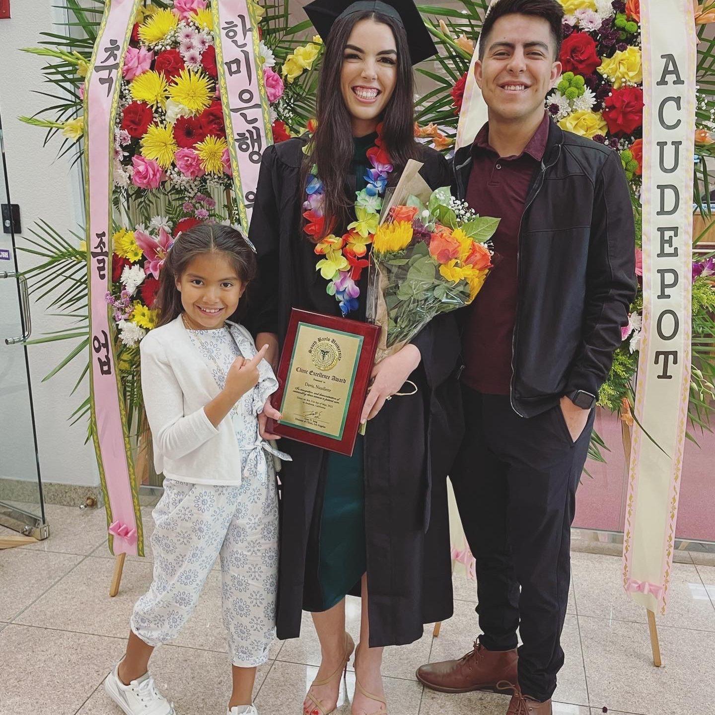Our family at my graduation from my Masters