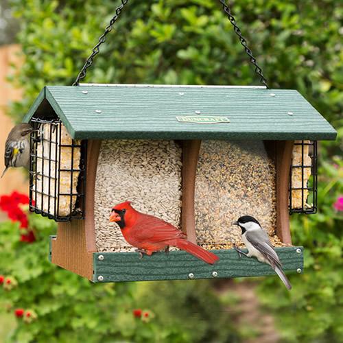 Duncraft Grandview Double Hopper with Suet Cages