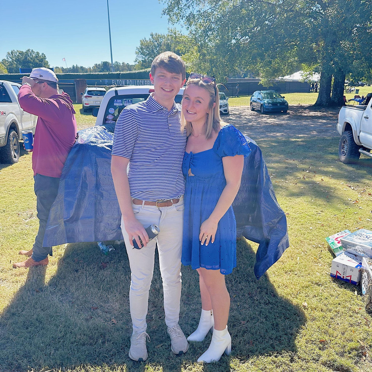 Sam took Brooke to the homecoming game at Presbyterian College where Sam went to school.
