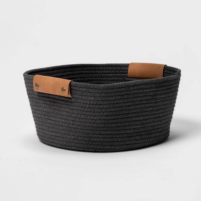 13" Small Coiled Rope Warm Gray Charcoal - Threshold™