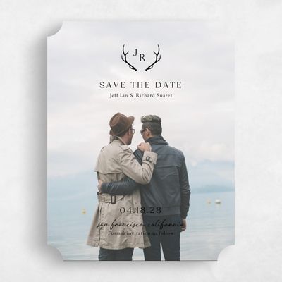 Black Wedding Save the Date - Denver Photo