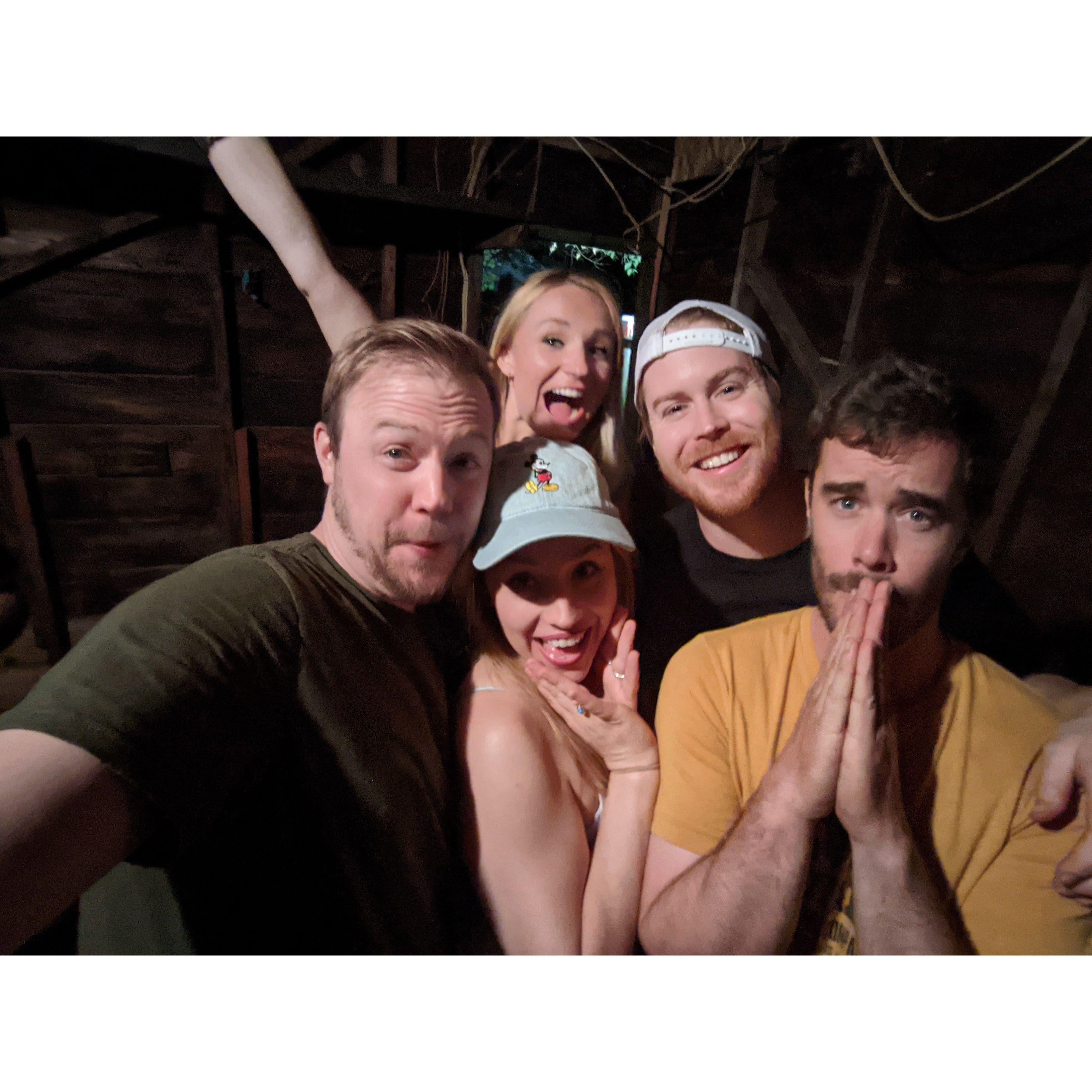 Beerlympics 2020 with Meghan, Lucas, and Grant.