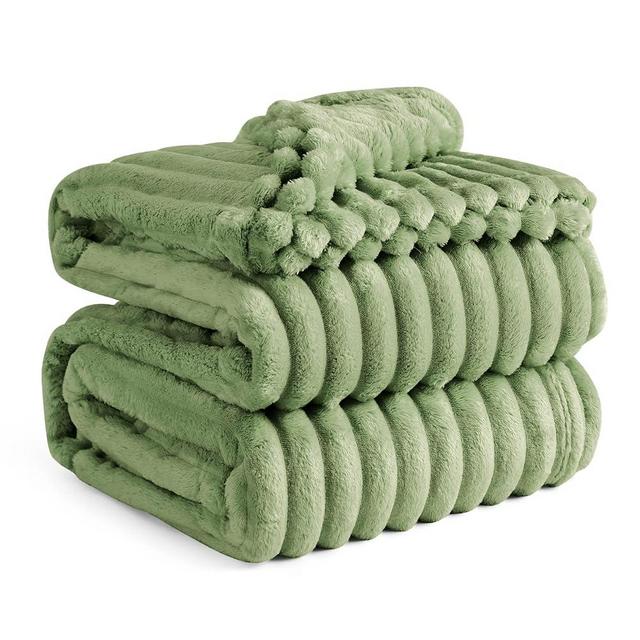 Bedsure Reseda Fleece Queen Blanket for Couch - GentleSoft Cozy Soft Blankets for Women, Cute Small Throws for Girls, 90x90 Inches