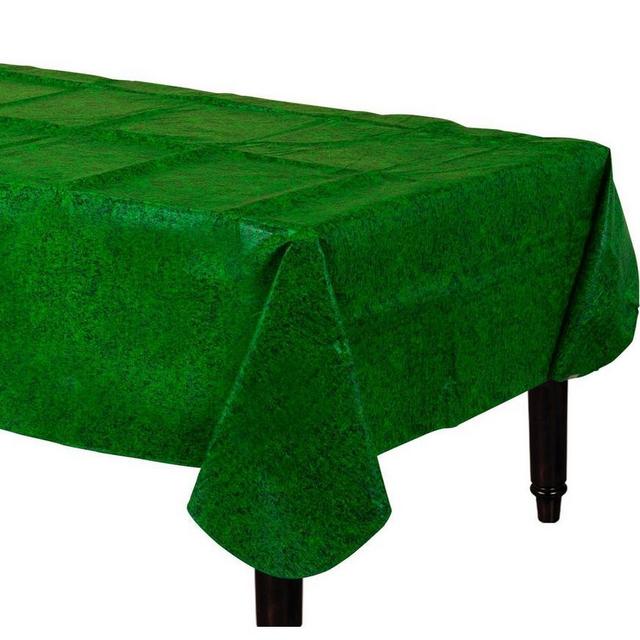 Grass Print Flannel-Backed Vinyl Table Cover