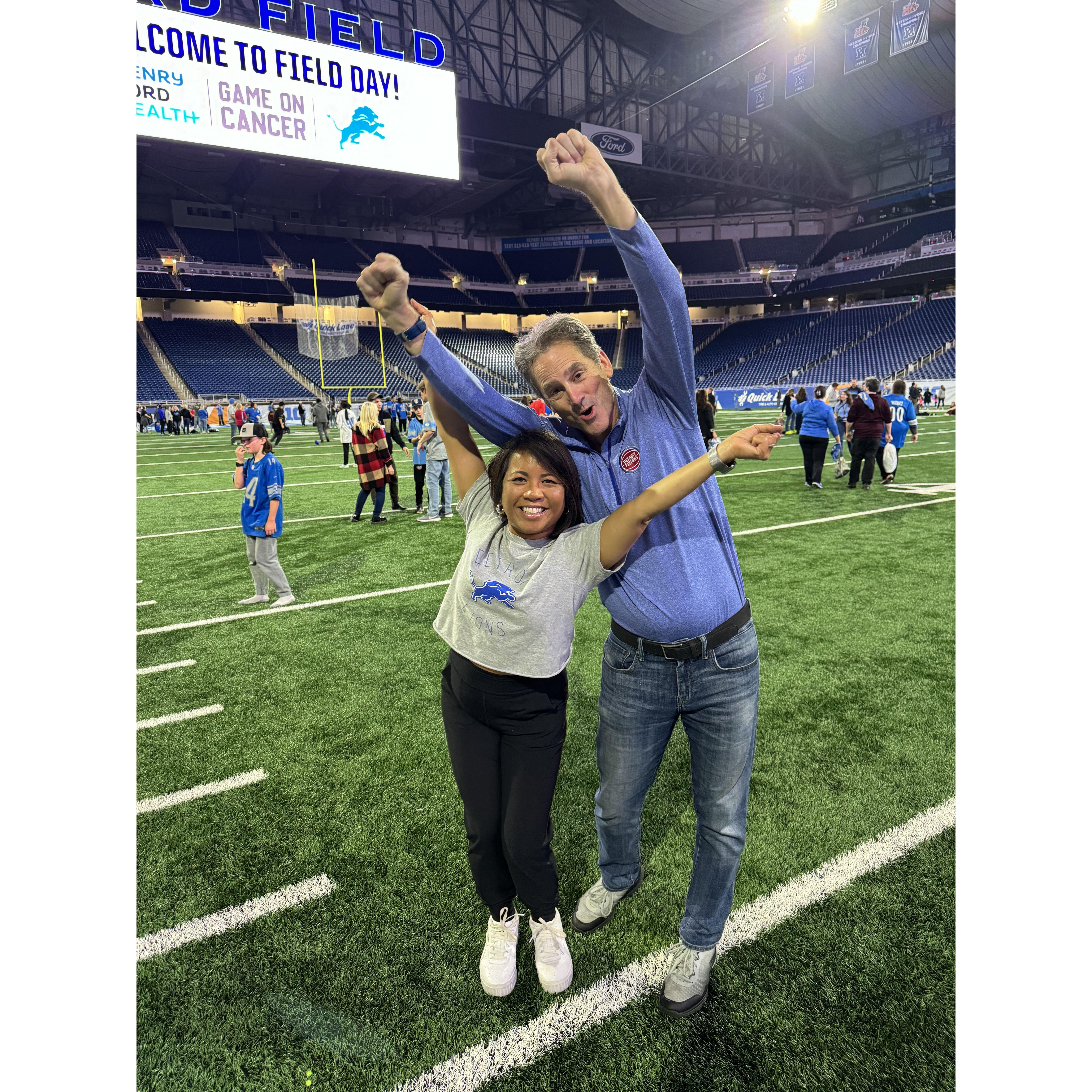 Game On Cancer Detroit Lions Field Day at Ford Field-Go Lions!