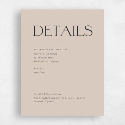 Canvas Tan, Brown Wedding Enclosure - Grayson