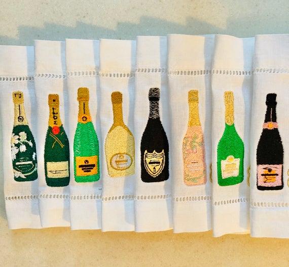 Champagne Collection Cocktail Napkins set of 12