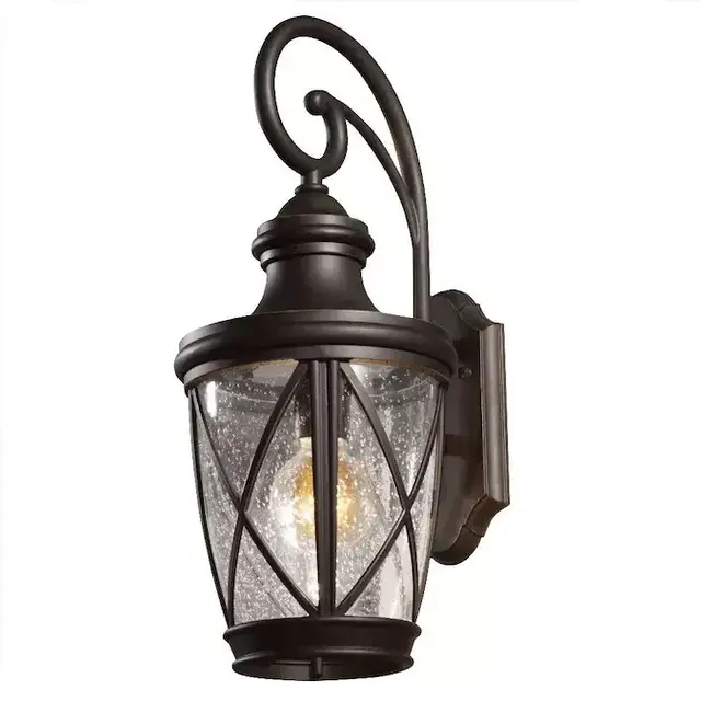 allen + roth Castine 20.38-in H Rubbed Bronze Medium Base (E-26) Outdoor Wall Light