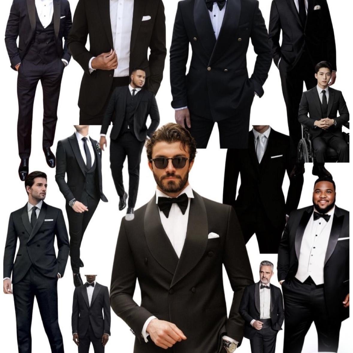 Men black tie