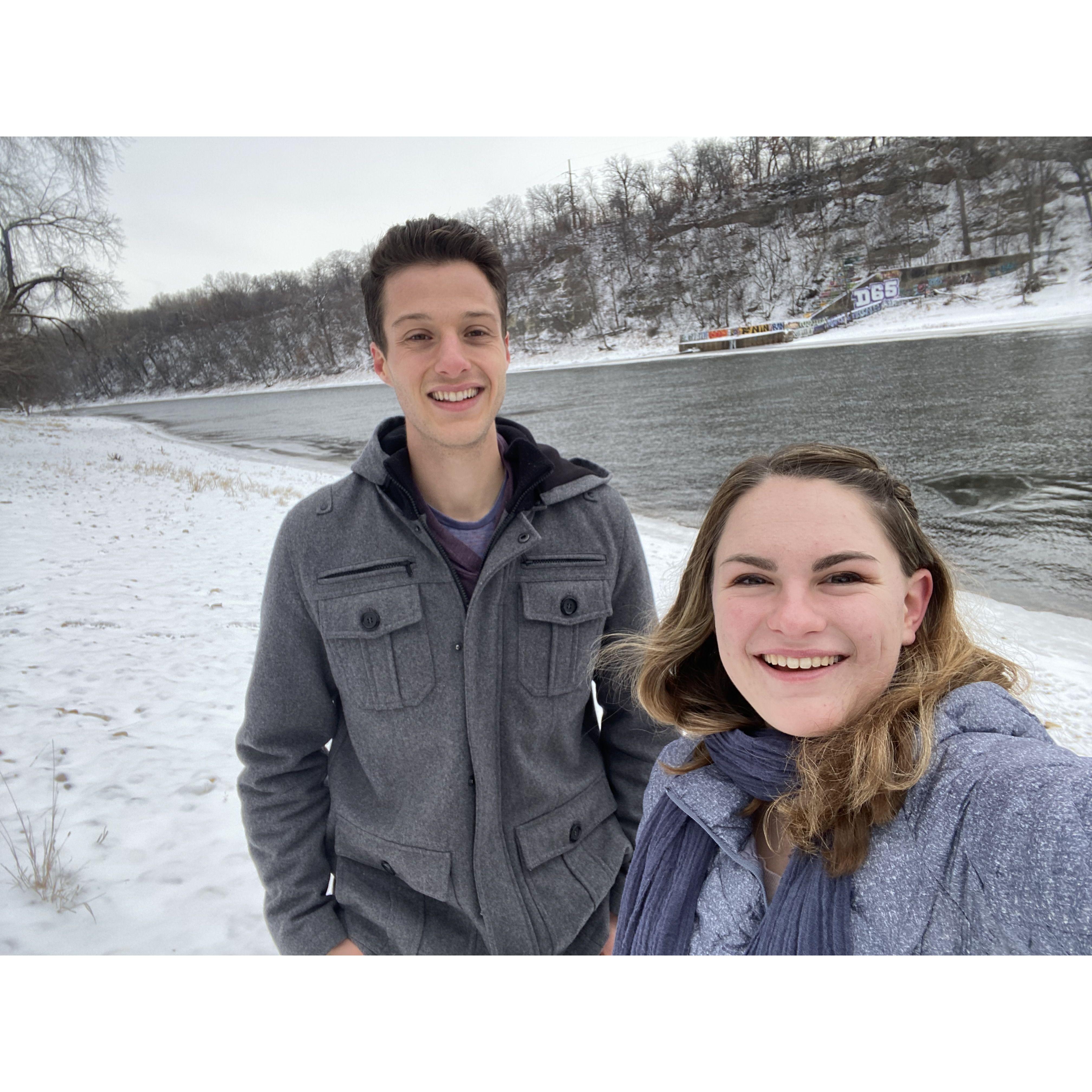 First date selfie at Hidden Falls