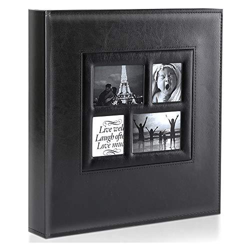 Ywlake Photo Album 4x6 500 Pockets Photos, Extra Large Capacity Family Wedding Picture Albums Holds 500 Horizontal and Vertical Photos Black