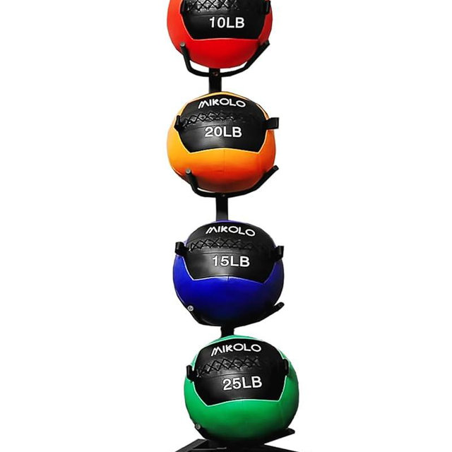 Mikolo Medicine Ball, Wall Ball,Soft Medicine Ball Set,Slam Ball for Core Training, Strength Workouts -Multi-Weight 10lbs 20lbs Exercise Balls for Home Gym, Functional Fitness (10/15/20/25LB)