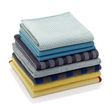 E-Cloth Microfiber Home Cleaning Set for Chemical-Free Cleaning with Just Water, 8 Cloth Set