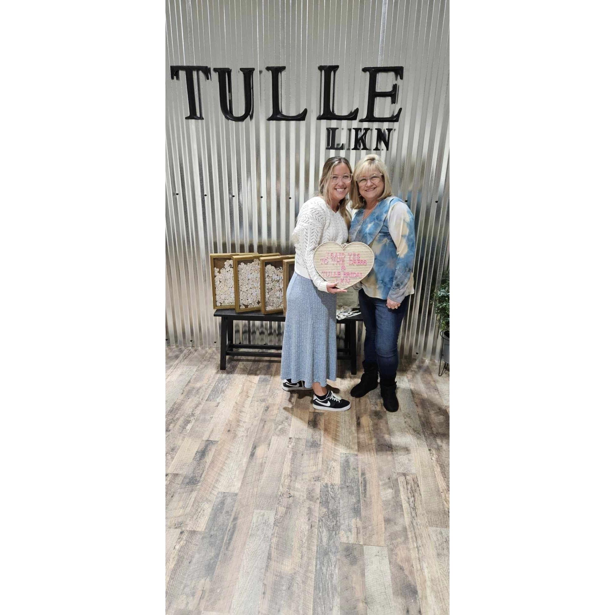 When I said yes to the dress with my mama!