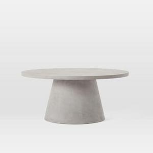 Outdoor Pedestal Coffee Table, Gray
