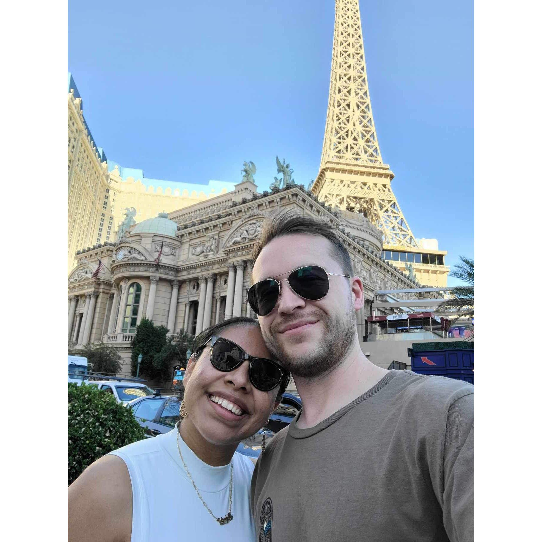 In Las Vegas after getting engaged