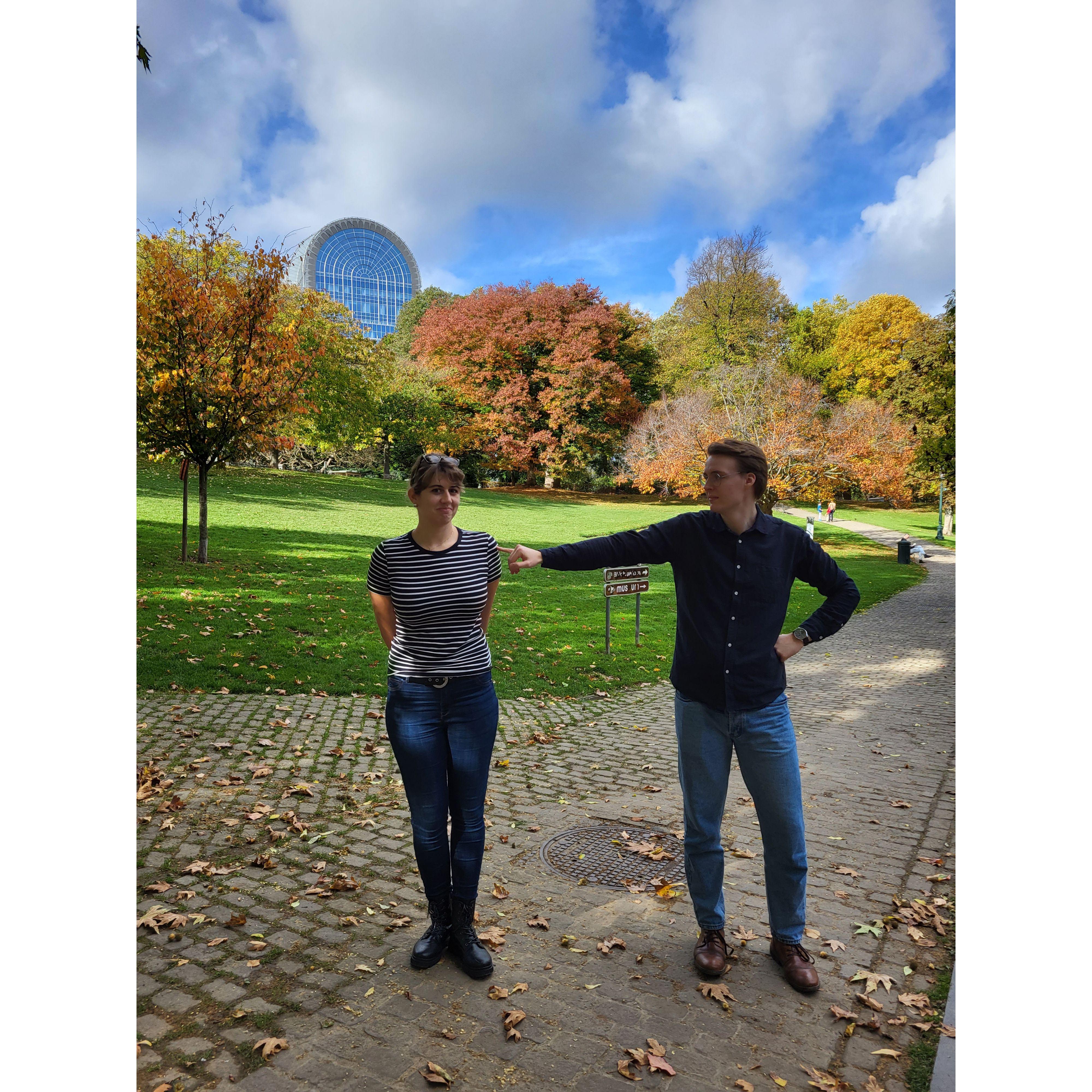 When you are supposed to be standing close for a picture but you had a minor disagreement a moment ago