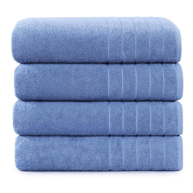 Towels for Bathroom – 4 Pack Large Bath Towels (30" x 60"), Ultra-Soft & Quick-Dry Towel, 100% Ringspun Cotton, Highly Absorbent Towel Set for Home, Spa, & Gym, Premium Towels for Daily Use- Cool Blue