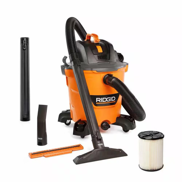 12 Gal. 5.0 Peak HP NXT Shop Vacuum Wet Dry Vac with General Debris Filter, Locking Hose and Attachments HD1200