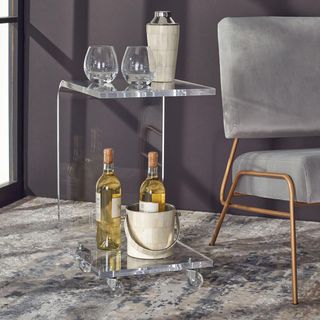 Rollins Acrylic Bar Cart
