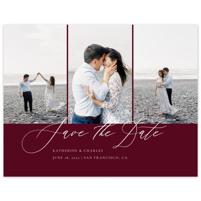 Wine, Red Wedding Digital Save the Date - Violin Photo