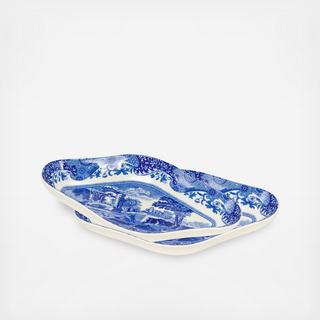 Blue Italian Pickle Dish, Set of 2