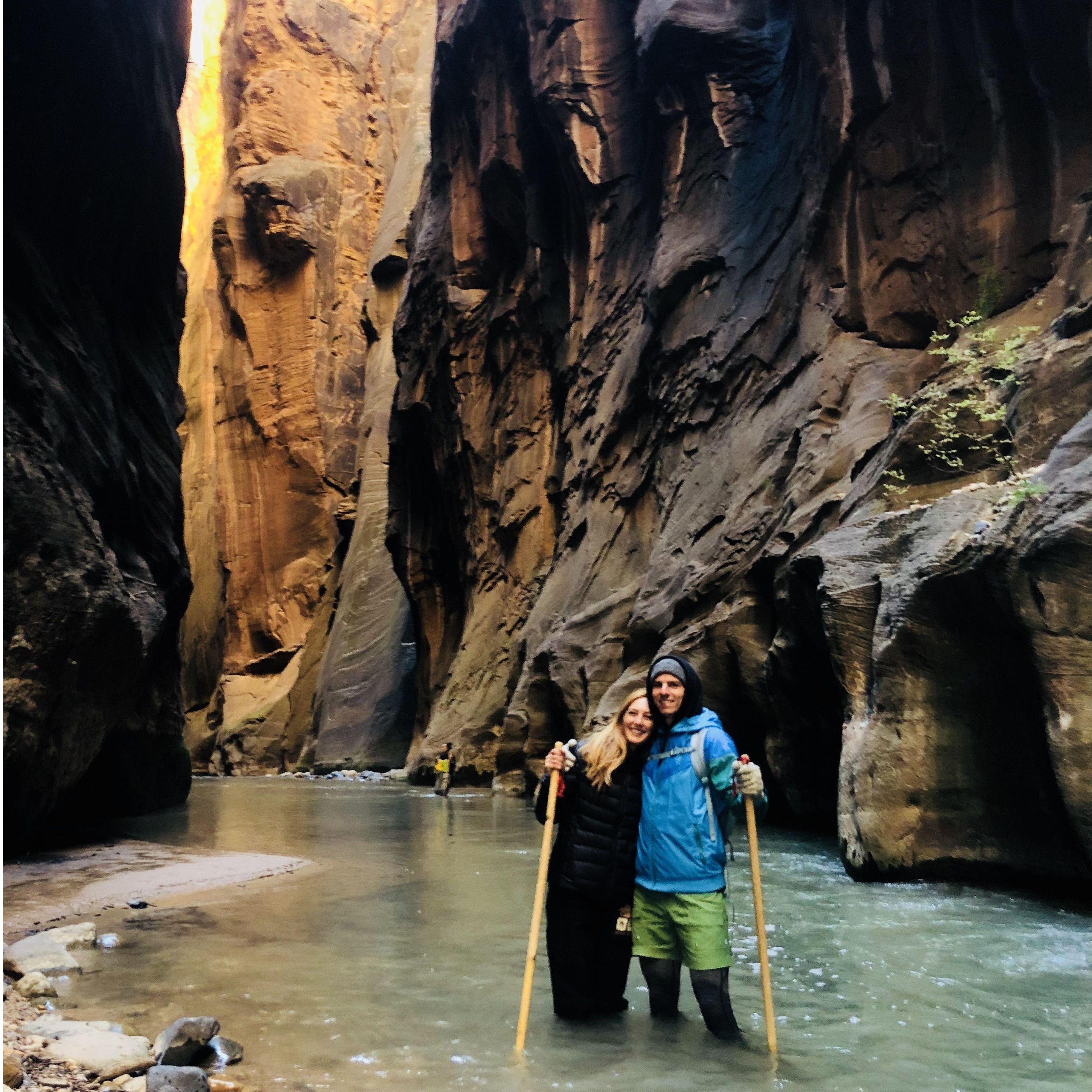 The Narrows hike in Zion!