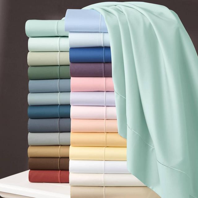 Cuddledown 400 Thread Count Sateen Sheet Set, Queen Fitted, Pewter