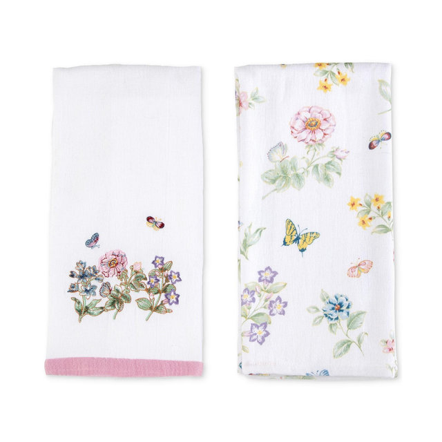 Lenox Butterfly Meadow Printed Kitchen Towel, Set of 2