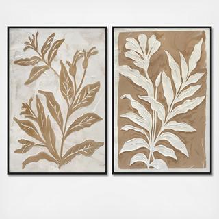 Canvas Hand Art with PS Frame, Set of 2
