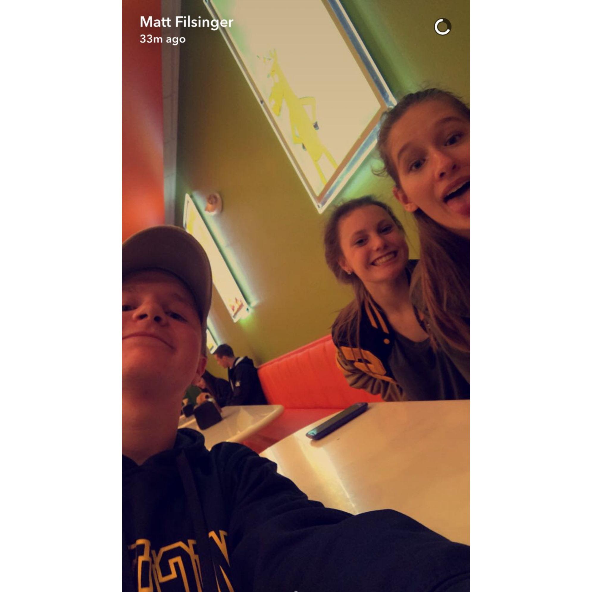 Our first “date” with the help of Amanda because I was too scared to go alone.