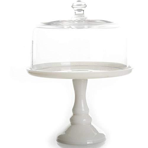 The Pioneer Woman Timeless Beauty 10" Milk White Glass Cake Stand (1)