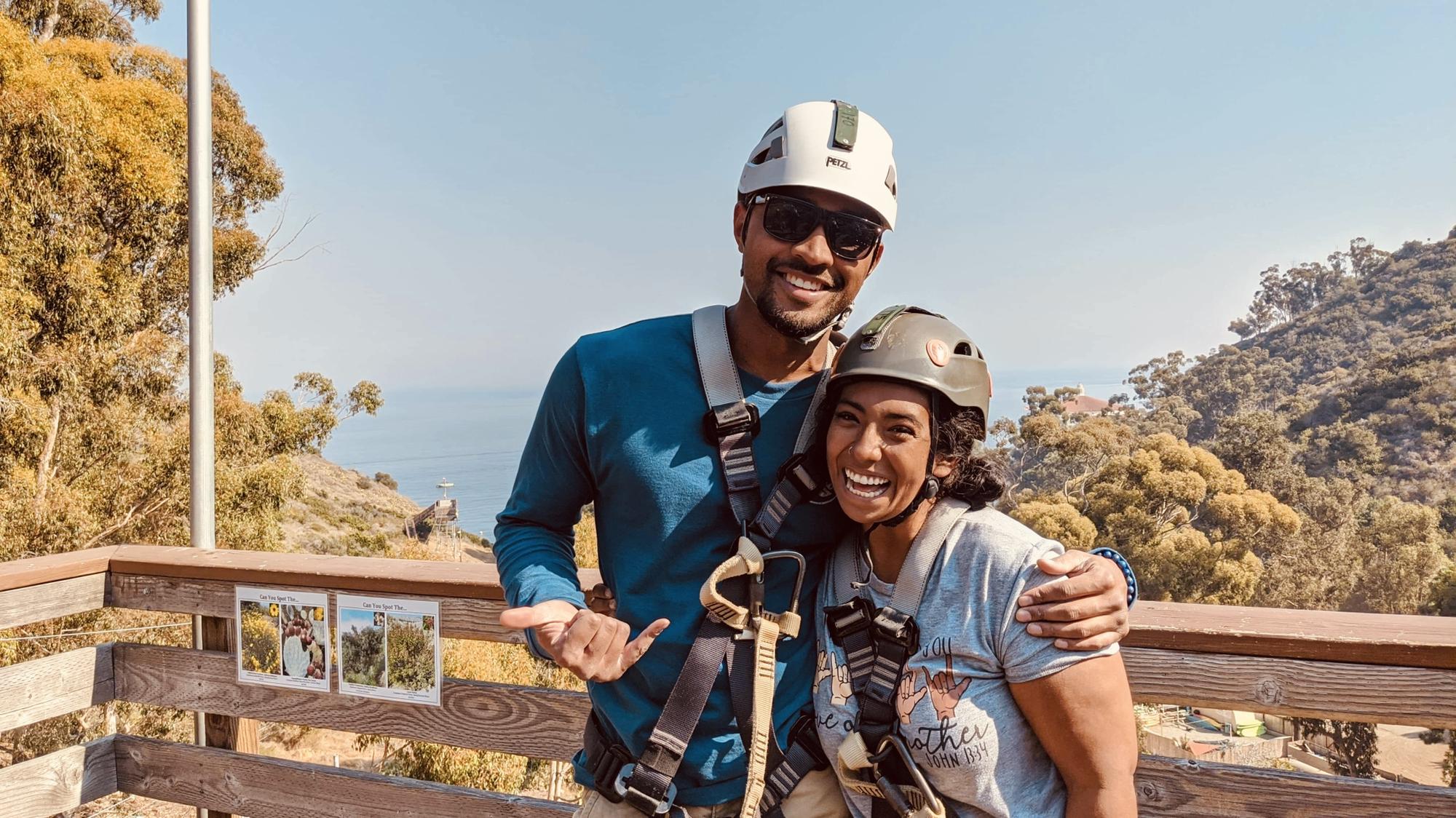 Day trip to Catalina for Brandon’s 29th birthday. Took on ropes course and zip lining through the canyon.